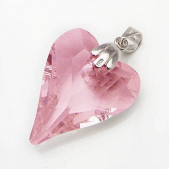 Privesok srdce - Swarovski element PSW022