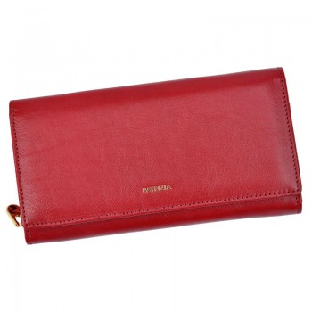 Červený dámska kožená peňaženka (GDP196)