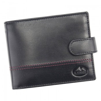 Čierna pánska kožená peňaženka so zapínaním (GPPN291)