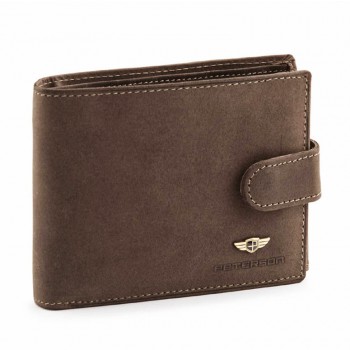 Pánska hnedá kožená peňaženka (GPPN339)