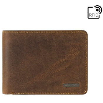 Tenká kožená peňaženka na bankovky a karty - Visconti (GPPN383)