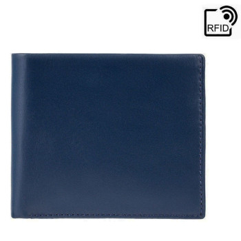 Tenká modrá pánska kožená peňaženka - Visconti (GPPN308)