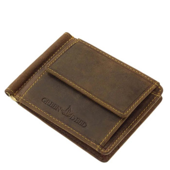 Pánska kožená hnedá dolárová peňaženka (GPPN402)