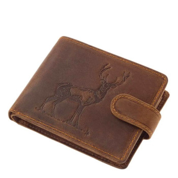 Pánska kožená lovecká peňaženka s jeleňom (GPPN393)