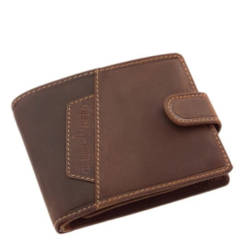 Pánska kožená hnedá peňaženka s prackou (GPPN408)