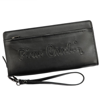 Značková čierna peňaženka s vreckom na mobil (GDPN398)