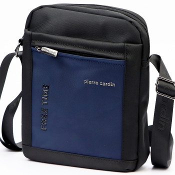 Značková pánska taška cez rameno Pierre Cardin modro čierna (TP117212)