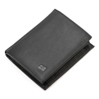 valitná čierna kožená pánska peňaženka na výšku (GPPN518)