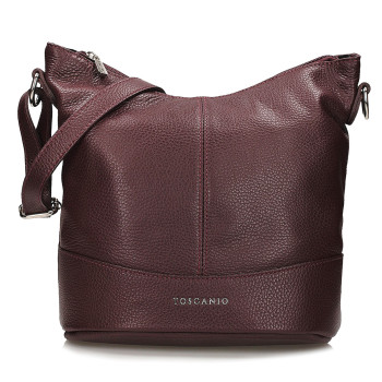 Talianska kožená crossbody kabelka Rita - bordó GK129