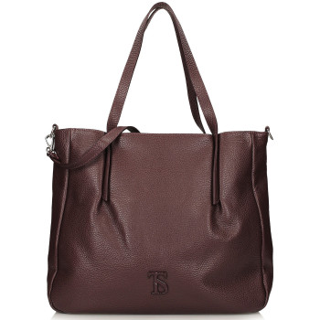 Kožená shopper kabelka bordová - Vera Toscanio GK108